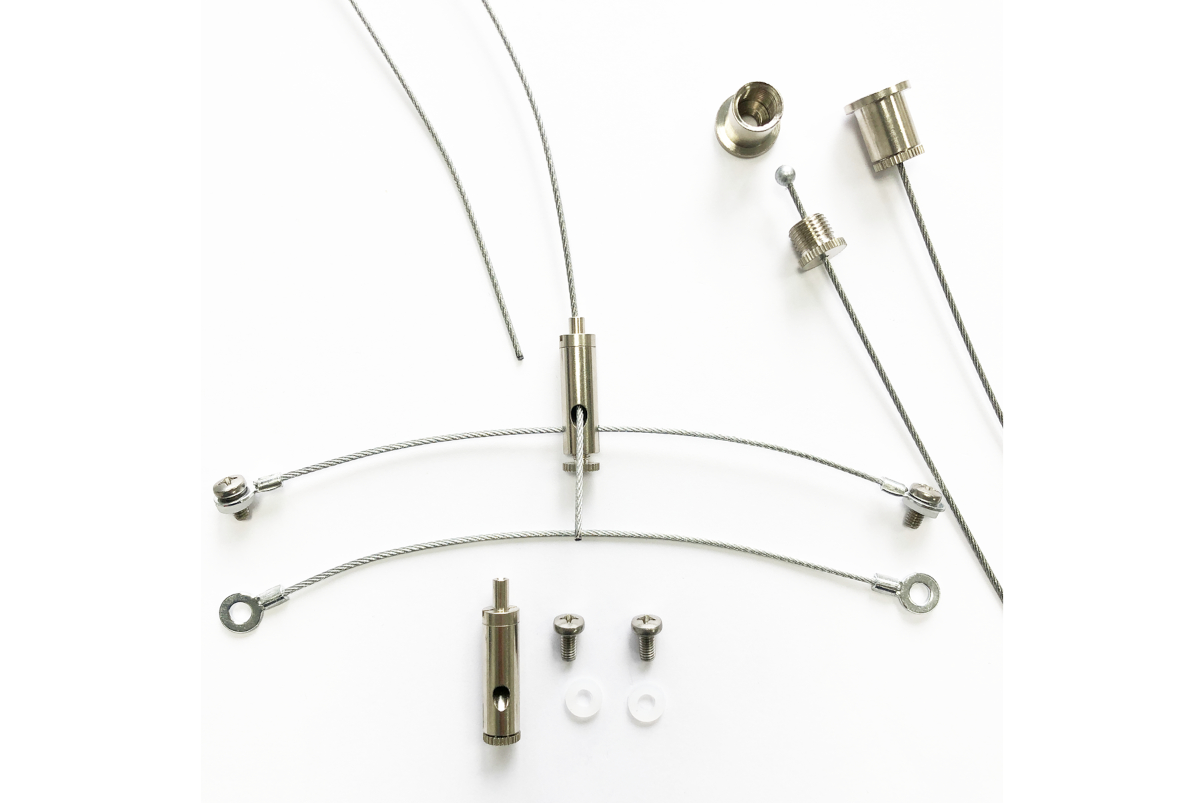 Stahlseil-Aufhängeset für Bilderrahmen, Metallteile